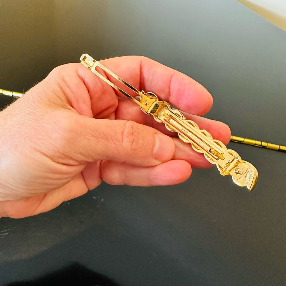 DIOR 80s/90’s VINTAGE RETRO ICONIC COUTURE LUXURY AUTHENTIC RUNWAY GLAM BARRETTE - Picture 12 of 17